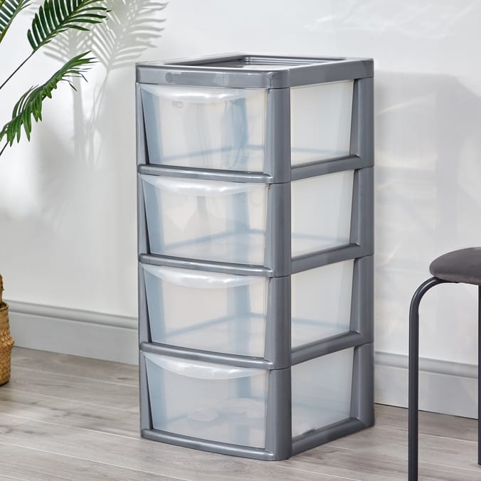 Utility 4 Drawer Storage Tower