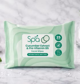 Spa Cucumber Extract & Pro Vitamin B5 Facial Wipes 25s