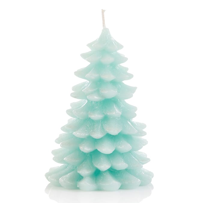 Joyful Xmas Tree Candle 15cm 