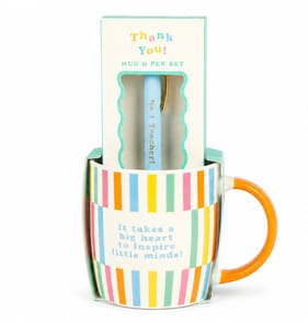 Thank You Teacher Mug & Pen Set - Big Heart