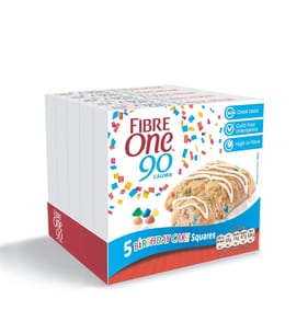 Fibre One 90 Calorie 5 Birthday Cake Squares 120g x5