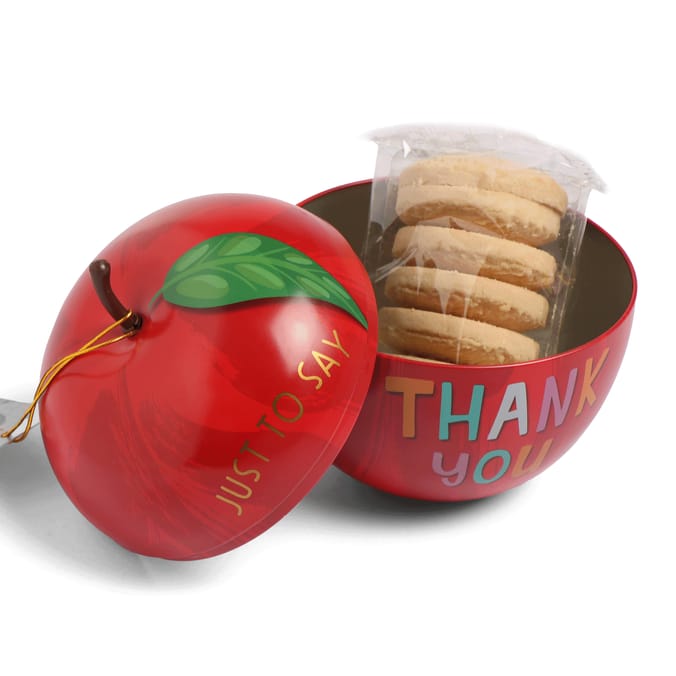 Thank You Teacher Apple Biscuit Tin
