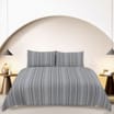 Home Collections Easy Care Grey Stripe Duvet Set