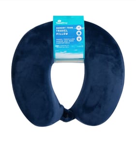 Travel Shop Memory Foam Travel Pillow - Navy