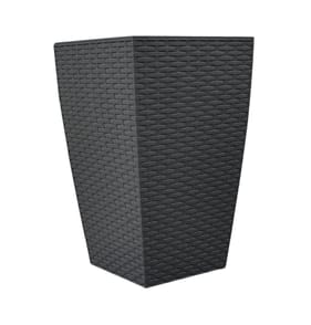 Rattan Square Planter 45cm - Black