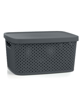Diamond 3.5L Storage with Lid - Dark Grey