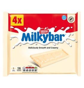 The Milkybar Chocolate Bar 4 Pack Multipack 100g
