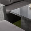 The Outdoor Living Collection Venice Dining Sofa Set - Grey w/ Brown