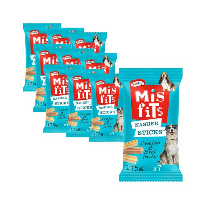 Misfits Nasher Sticks Chicken & Beef 10 x 175g Packs