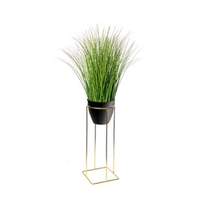 Ports of Call Grass Pot In Stand - Black
