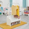 Liberty House Toys Kids Hanging Rail with Extra Storage