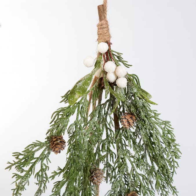 Winter Charm 3 Pieces Cow Bell With Foliage - Gold