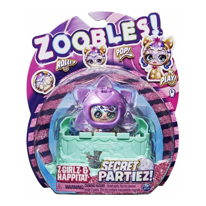 Zoobles Secret Partiez Z-Girlz & Happitat Figure