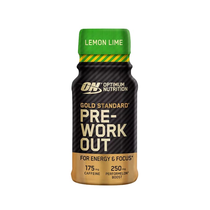 Optimum Nutrition Gold Standard Pre-Workout Energy Shot 12 Pack - Lemon & Lime