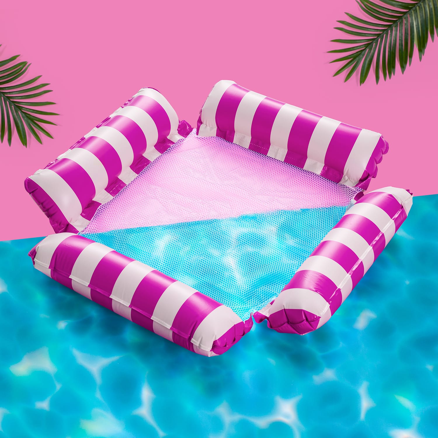 Hello Summer Inflatable Pool Hammock 4ft - Purple | Home Bargains