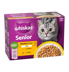Whiskas Senior 11+ Poultry Feasts Pouches In Jelly 12 x 85g