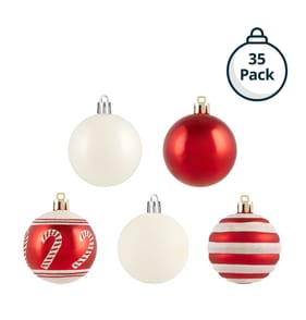 Sleigh Bells 7cm Candy Cane Christmas Bauble 35 Pack