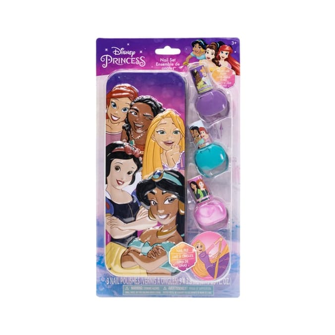 Disney Princess Nail Polish Activity Gift Set & Pencil Case Tin