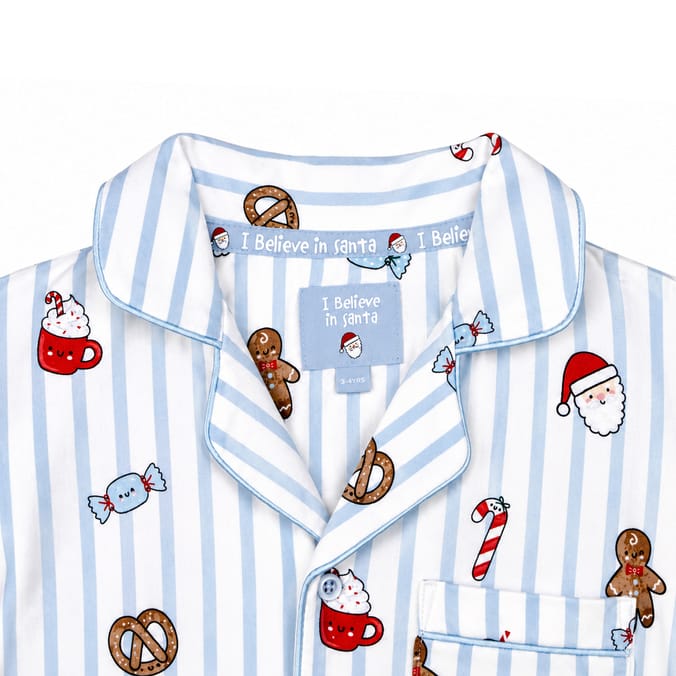 Sleigh Bells By Originals Blue Stripe Pyjamas