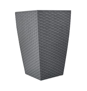 Rattan Square Planter 45cm - Grey