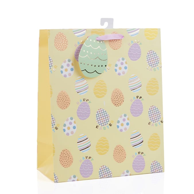 Happy Easter Egg Print Large Gift Bag