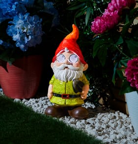  Firefly Solar Light Co Digital Eyes Gnome Solar Light - Green
