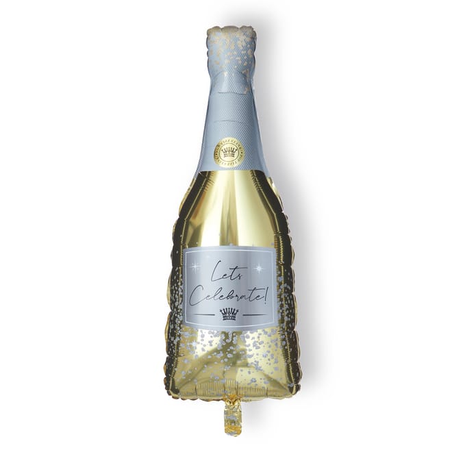 Lets Party Foil Champagne Bottle Balloon
