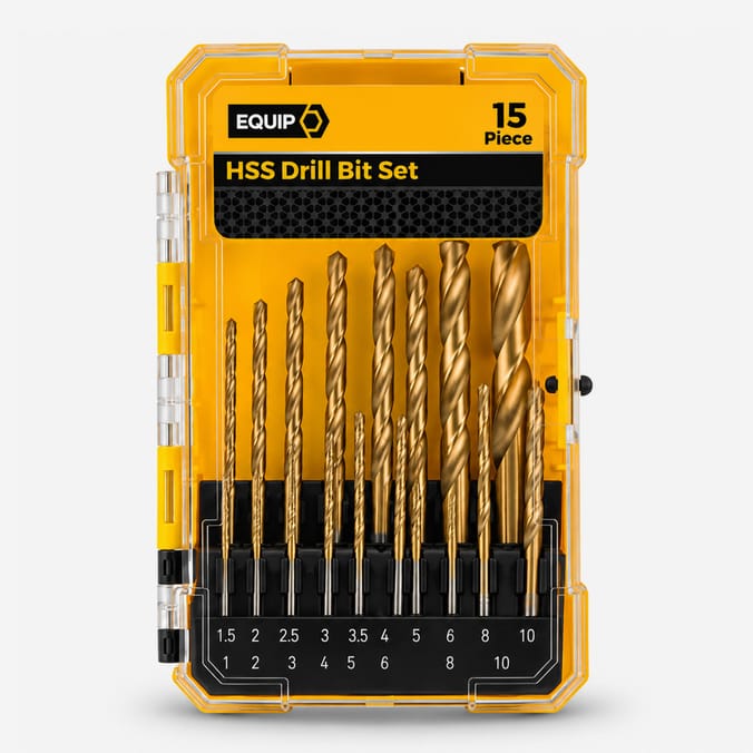 Equip HSS Drill Bit Set 15 Piece