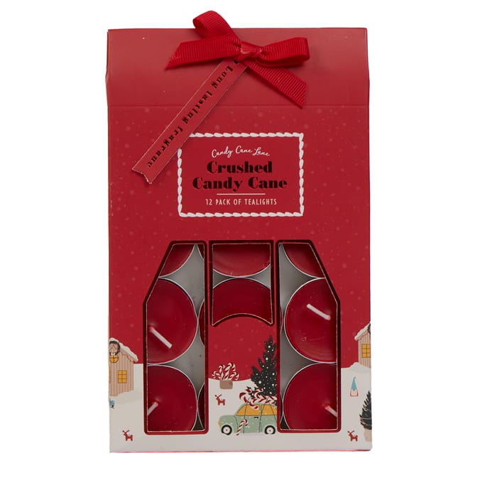 Candy Cane Lane Tealights 12 Pack