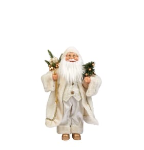 Festive Feeling Small Santa Christmas Decoration - Cream