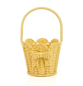 Happy Easter Bow Basket - Lemon