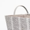Home Collections Foldable Fabric Storage Basket With Handle Chevron - Grey