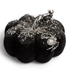 Haunted House Glitter Pumpkin - Black