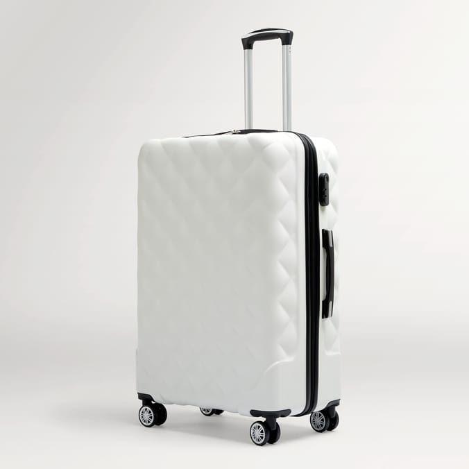 Salisbury Embossed Quilted Shell Suitcase Set Of 3