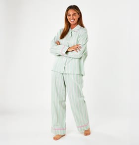  Originals Ladies Mint Stripe Pyjamas