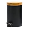 Bathroom Bamboo Top Pedal Bin 3l