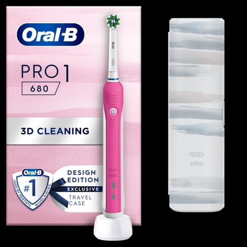 Oral-B Pro Series 1 680 Pink 3DWhite Electric Toothbrush + Travel Case ...