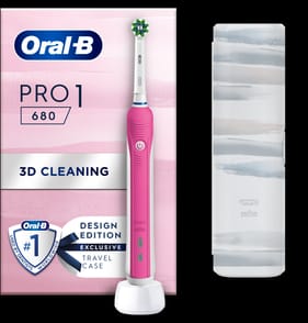 Oral-B Pro Series 1 680 Pink 3DWhite Electric Toothbrush + Travel Case