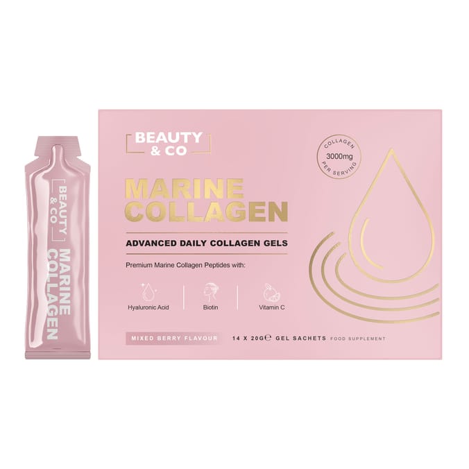 Beauty & Co Marine Collagen Gel Sachets 14x 20g - Mixed Berry