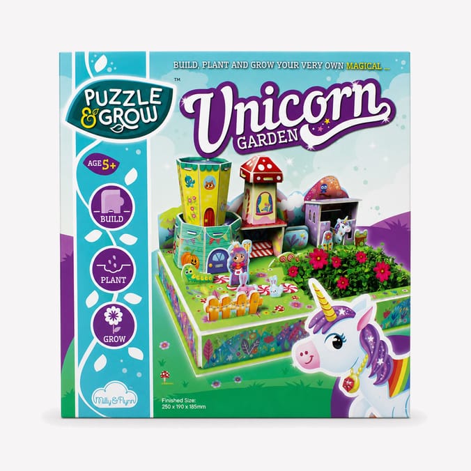 Puzzle & Grow Unicorn Garden 3D Puzzle Set