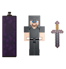 Minecraft: Build A Portal 8cm Figure GTP08 - Steve In Netherite Armour