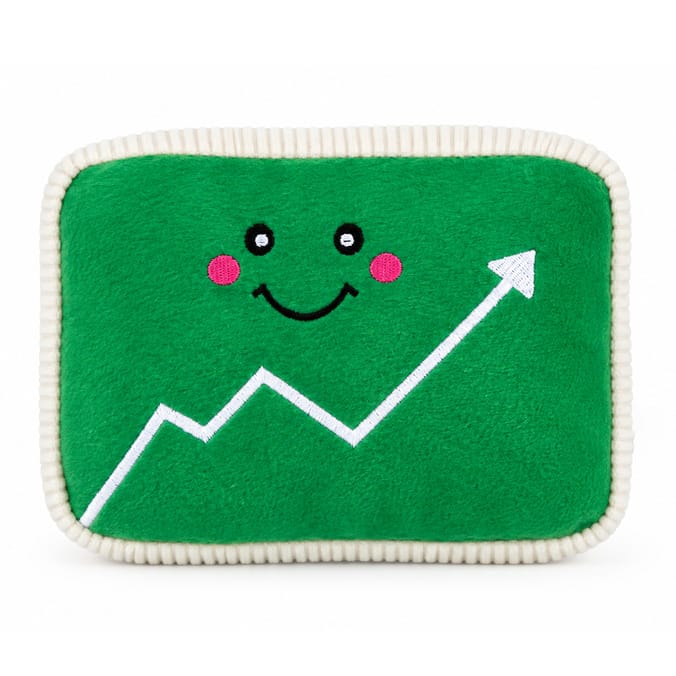 Zippy Paws Squeakie Pattiez Stock Chart Dog Toy    