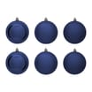 Elegance 10cm Bauble 6 Pack - Navy