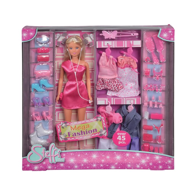 Steffi Love Mega Fashion Wardrobe Accessories & Doll Set 45pcs