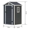 StoreMore Lotus Animus Apex Plastic Shed 4x3ft - Light Grey With Floor