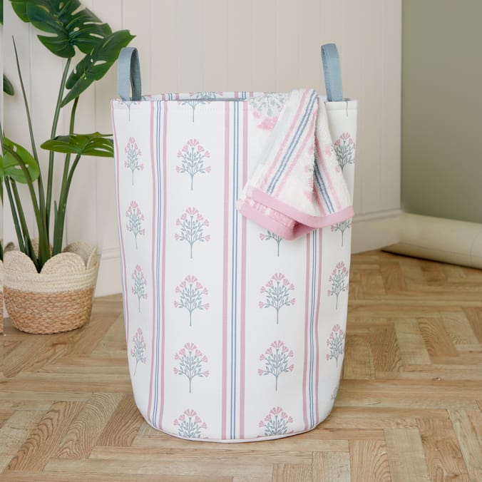 Pink & Blue Floral Laundry Bag