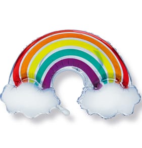 Lets Party Foil Rainbow Balloon
