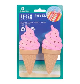 TravelShop Beach Towel Clip 2 Pack - Ice Cream