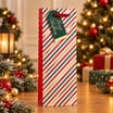 Candy Cane Stripe Bottle Gift Bag