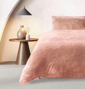 The Winter Warmer Collection Teddy Single Duvet Set - Pink